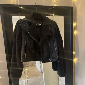 Black faux leather jacket